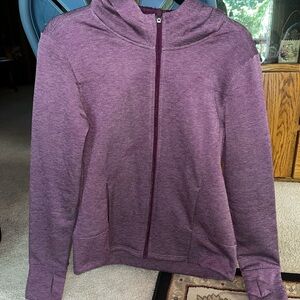 Purple Zip-Up Hoodie w/ Thumb holes